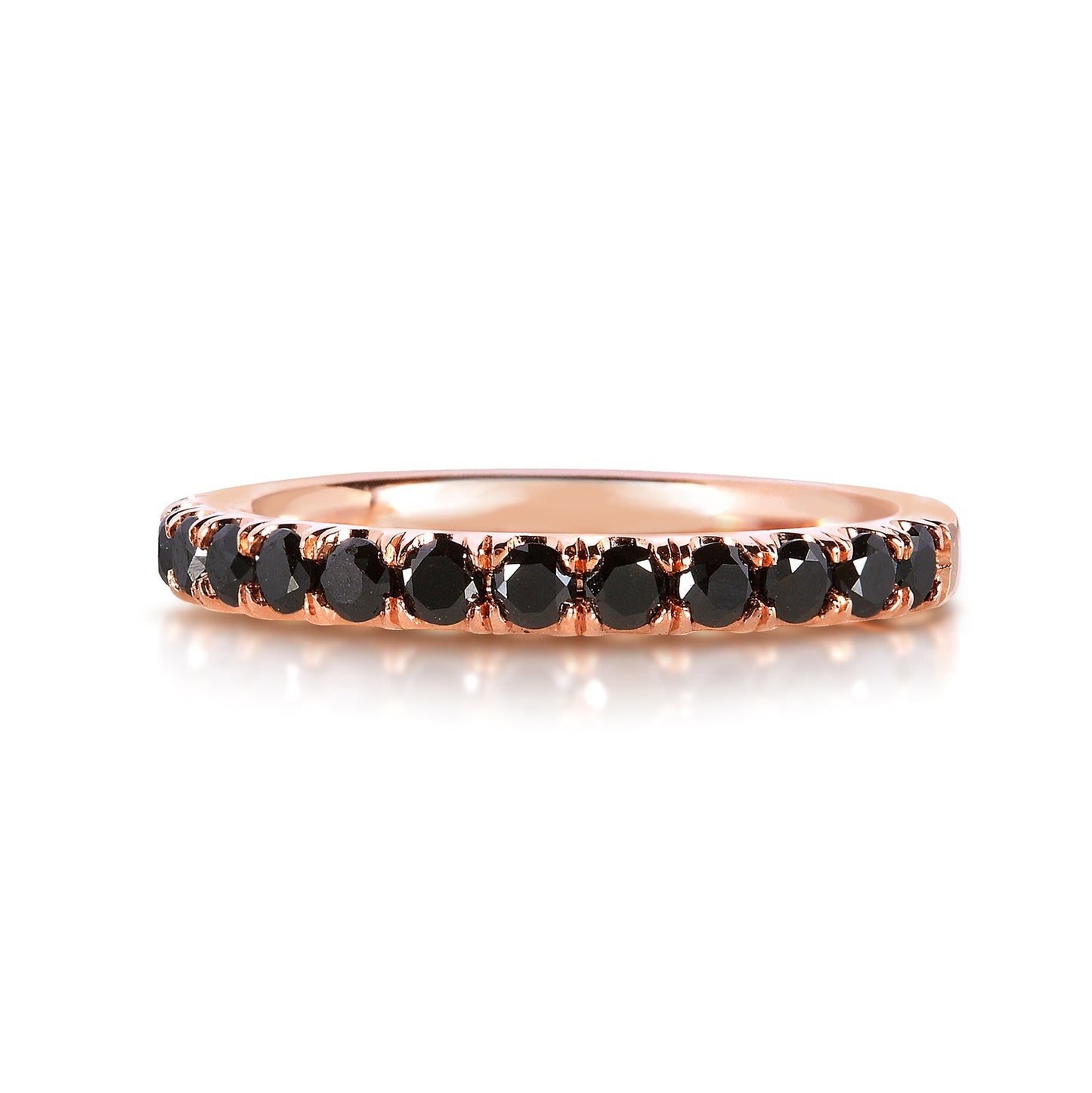 0.5 Carat Black Diamond Flame Pav¨¦ Lyon Ring