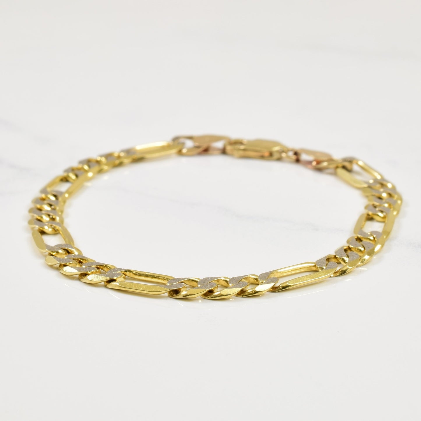 10k Yellow Gold Figaro Link Bracelet | 6.75 |