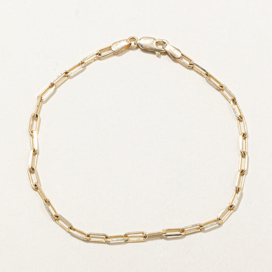 10k Yellow Gold Paperclip Chain Bracelet | 7.75 |