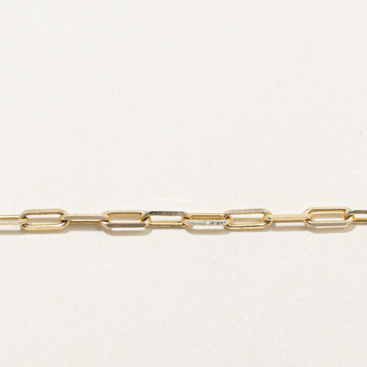 10k Yellow Gold Paperclip Chain Bracelet | 7.75 |