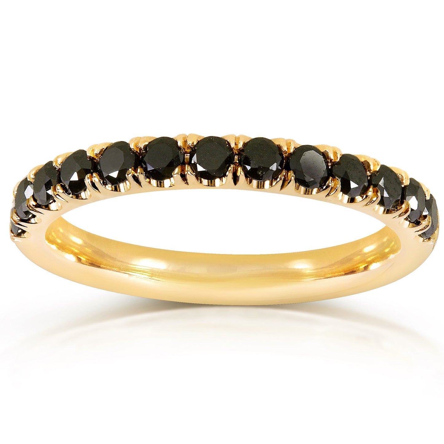 0.5 Carat Black Diamond Flame Pav¨¦ Lyon Ring