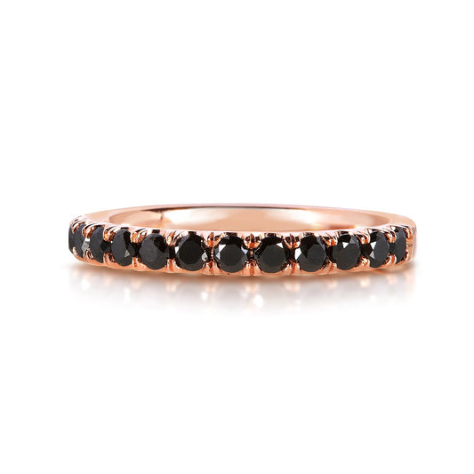 0.5 Carat Black Diamond Flame Pav¨¦ Lyon Ring