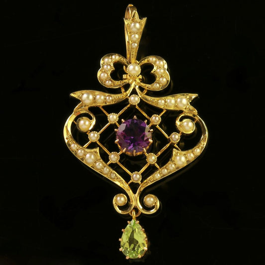Antique Victorian 15Ct Gold Suffragette Pendant Circa 1900
