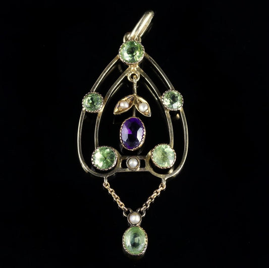 Antique Victorian 15Ct Gold Suffragette Pendant Circa 1900