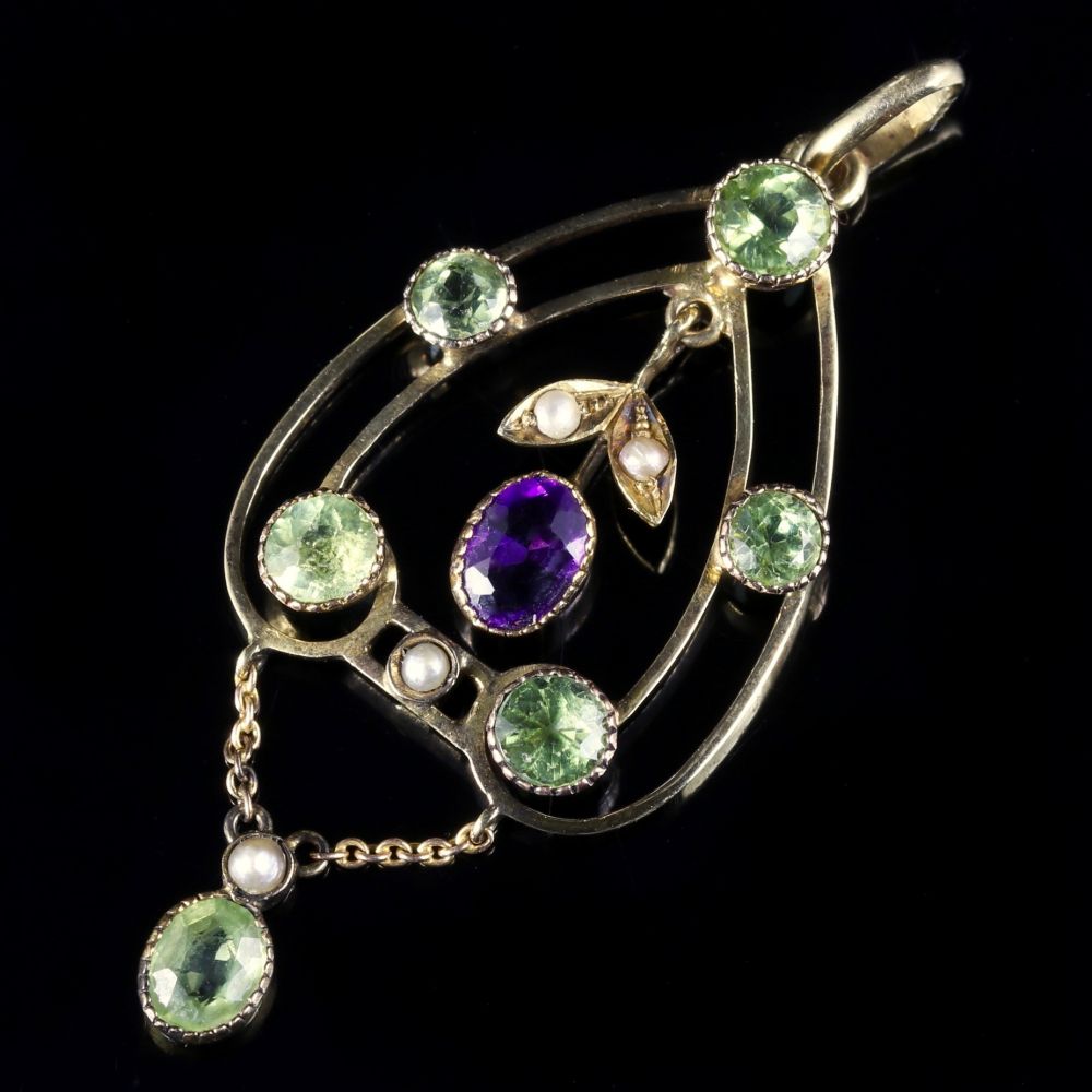 Antique Victorian 15Ct Gold Suffragette Pendant Circa 1900