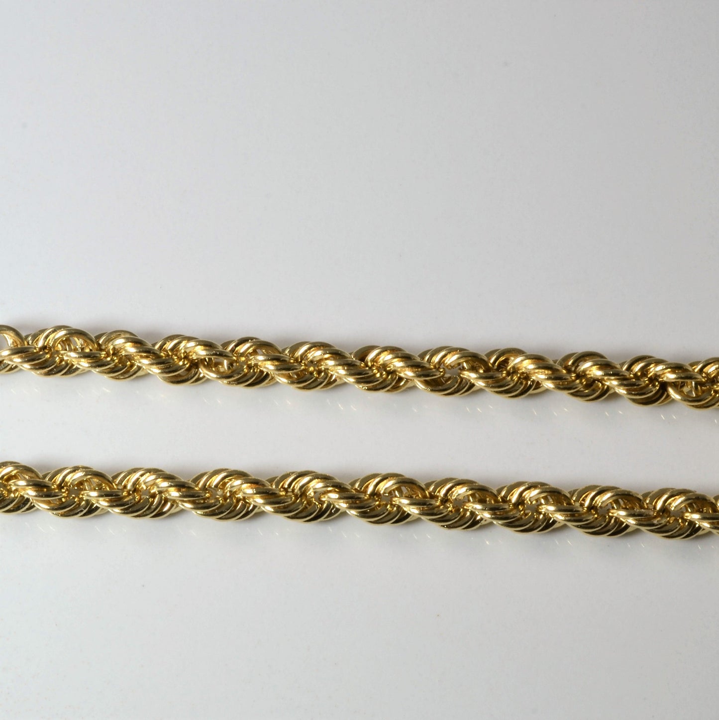 10k Yellow Gold Rope Chain Bracelet | 8 |