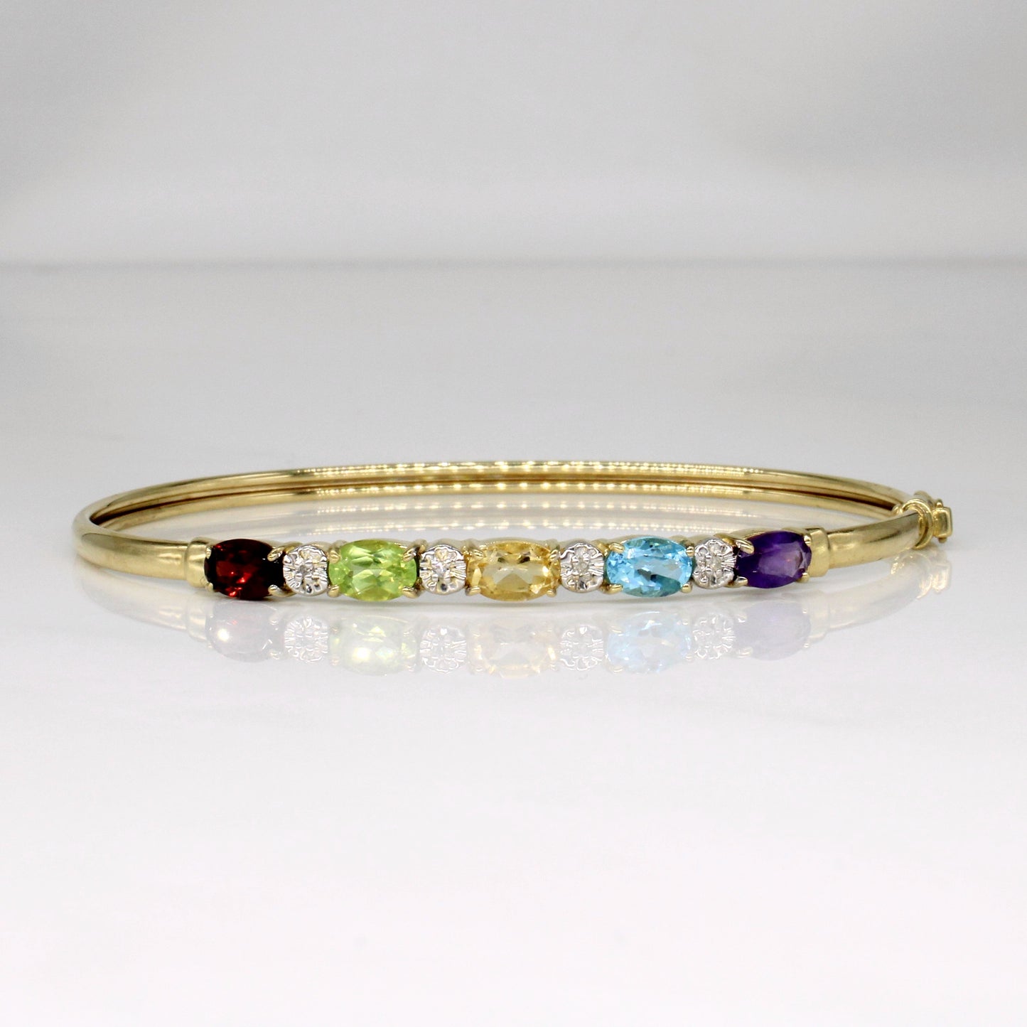 10k Yellow Gold Multi Gem Bracelet | 2.32ctw | 7.5
