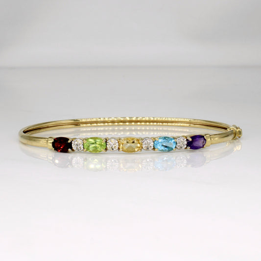 10k Yellow Gold Multi Gem Bracelet | 2.32ctw | 7.5