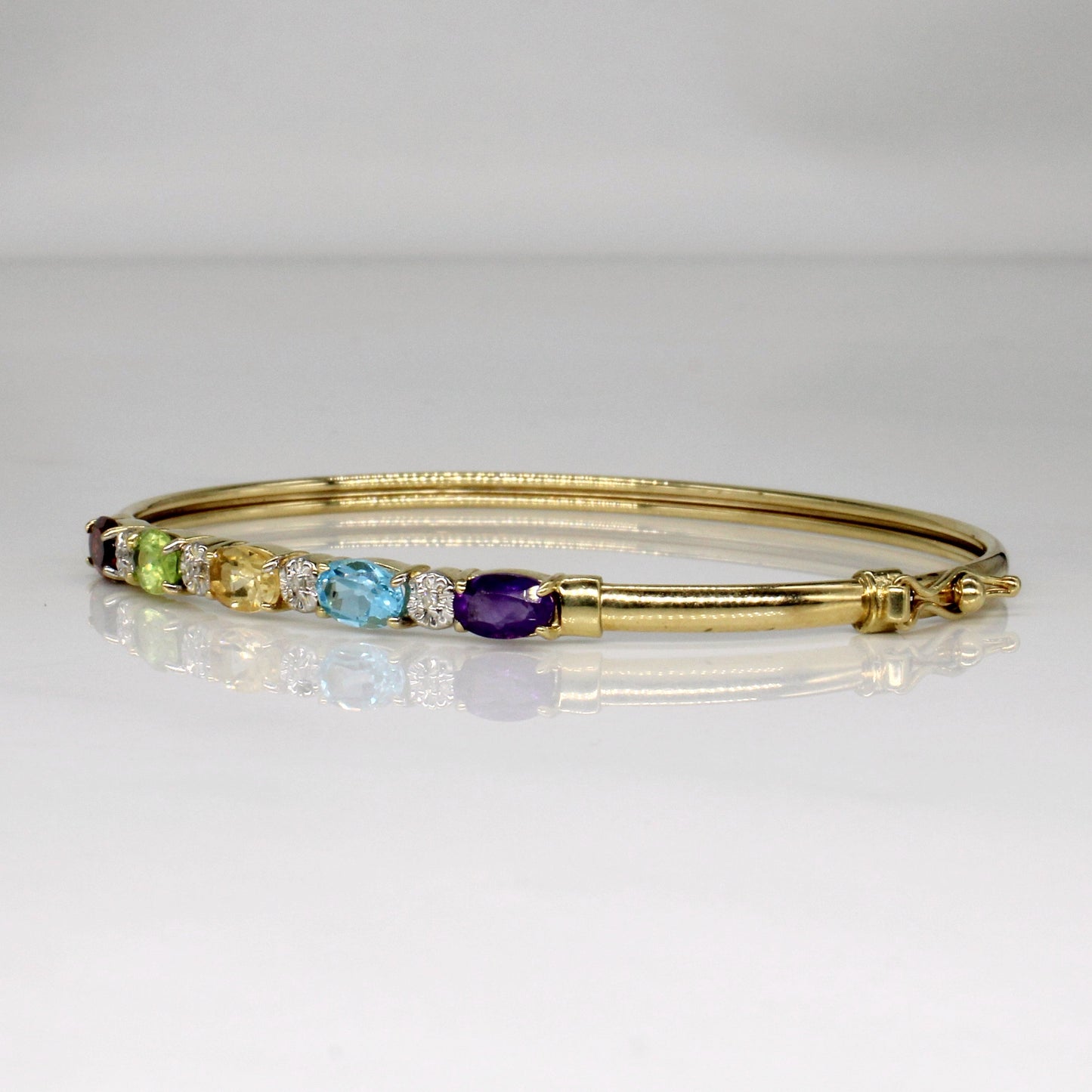 10k Yellow Gold Multi Gem Bracelet | 2.32ctw | 7.5
